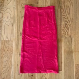 Hot Pink Midi Skirt